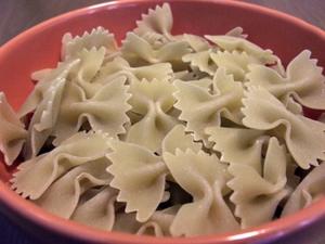 Public Domain. (From http://www.picdrome.com/food-and-drinks/bowl-of-farfalle-pasta.jpg.php) Bowl of pasta, pasta, bowtie pasta, farfalle pasta, grains, Italian cuisine, uncooked pasta.